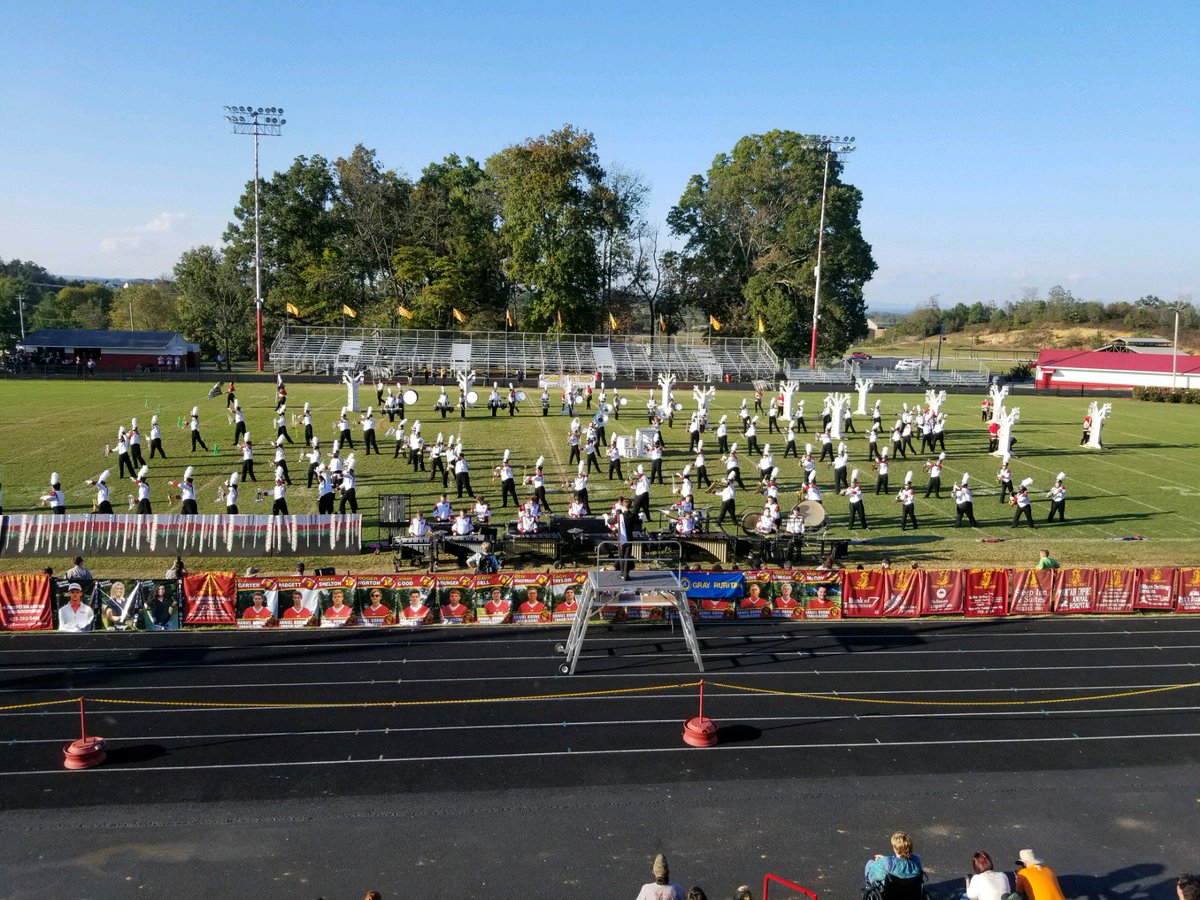 DBBlazerBand's tweet photo. Nearly 800 band students competing at Nathan Hale Stadium today at the Daniel Boone Blazer Band Bash https://t.co/Dq2UIphEmz