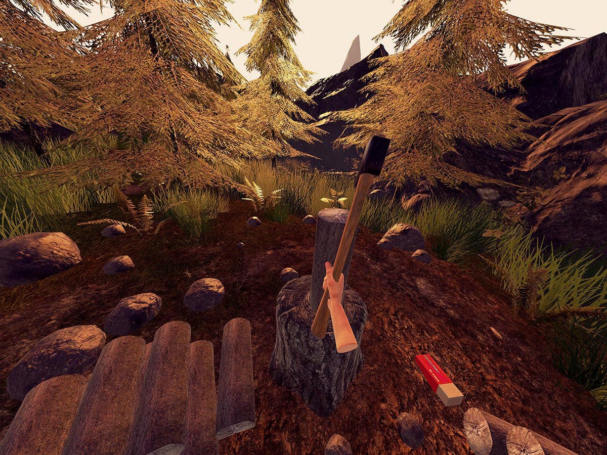 endzeit_games's tweet photo. VR Chopping wood in Stay at Home #screenshotsaturday #VirtualReality #VR #unity3d #madewithunity #gamedev #indiedev https://t.co/tmq7kSpL6n