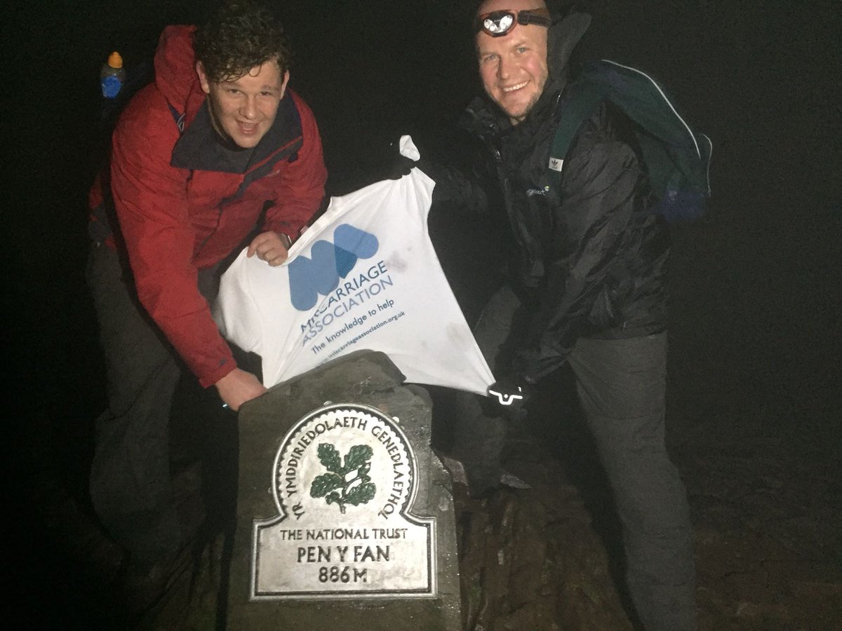 JodiPhillips85's tweet photo. So proud of these guys. 3 Welsh Peaks complete in 16hrs50mins. All to raise money &amp; awareness for the @MiscarriageA #babylossawarenessweek https://t.co/3NkZuw6nJT
