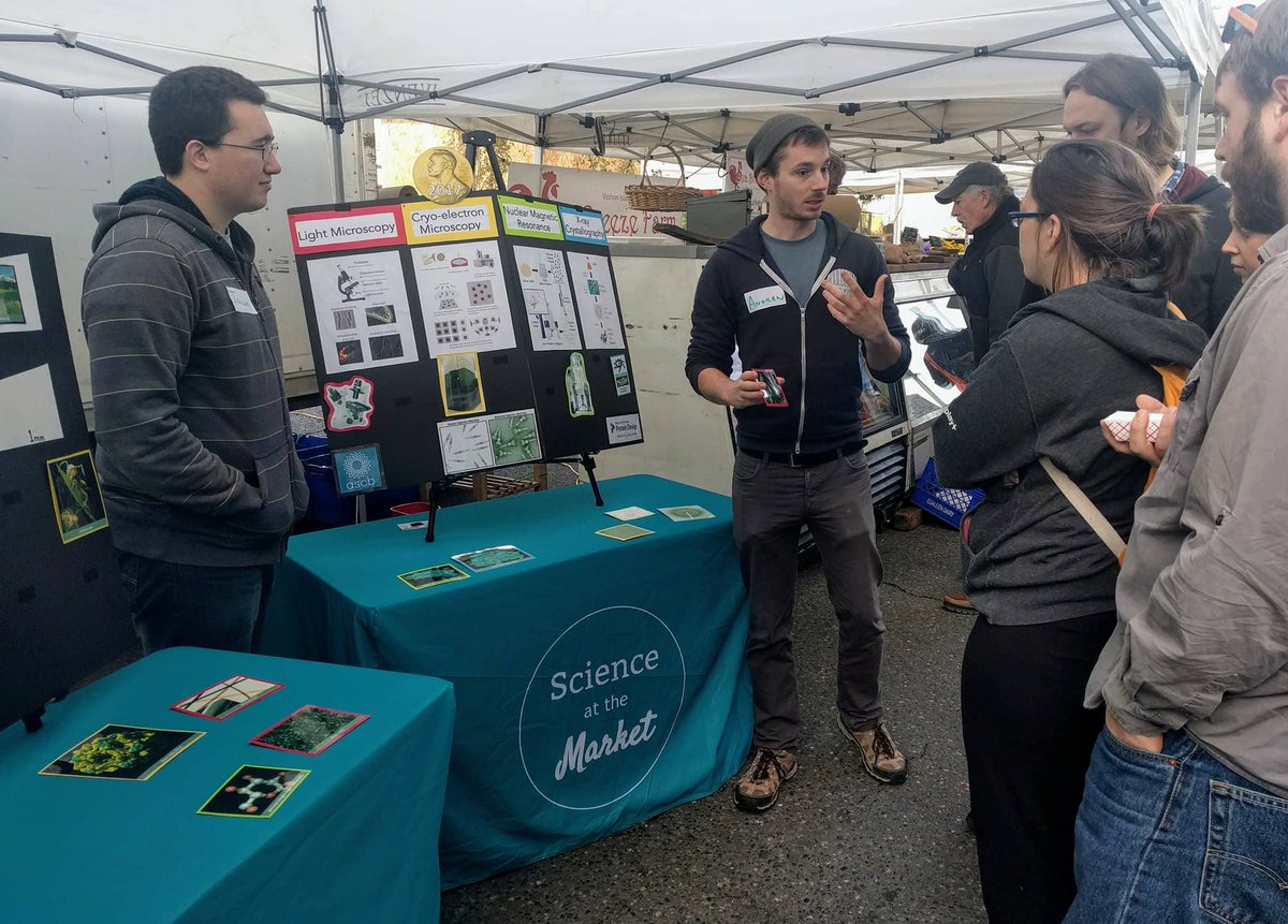 SciMarketUW's tweet photo. Great conversations at the market today! 🔬

Big thanks to @ASCBiology and @UWproteindesign for sponsoring https://t.co/k1HhzSWIrW