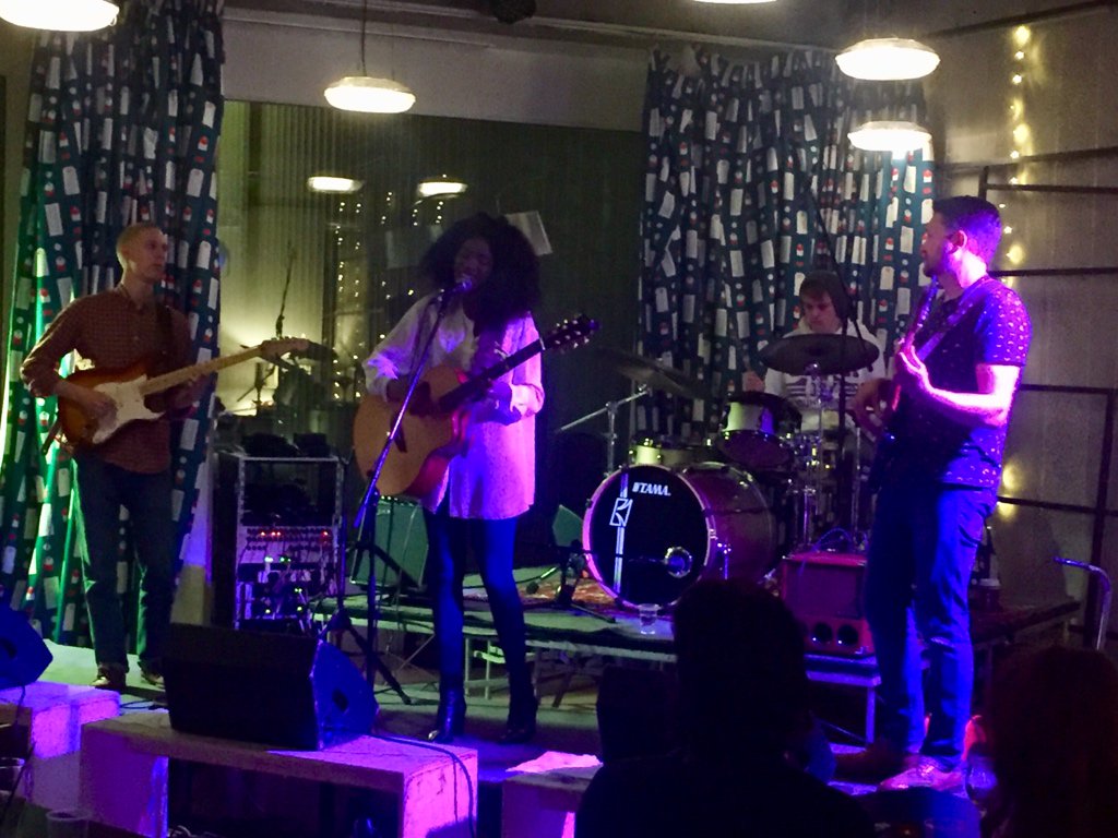 TheRicicle's tweet photo. @RiceRuthy and I enjoying the musical grooves of the wonderful @joooyyy at the @Nottm_Contemp celebrating Black History Month - fabulous! https://t.co/FCFqHy20aL