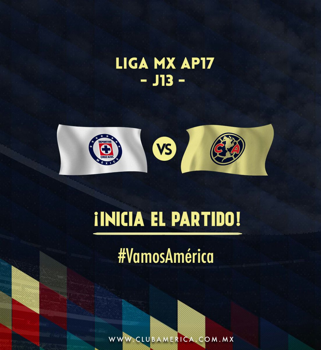 ClubAmerica's tweet photo. ⚽️ ¡Arranca el #ClásicoJoven en el 🏟 Azul! 

#VamosAmérica 🔸♦️🔹 https://t.co/tgOxGZTwZX