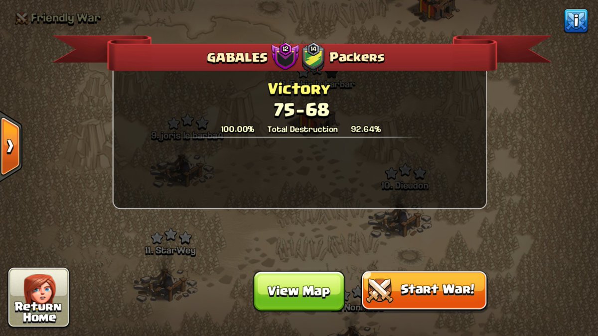 gabalescoc's tweet photo. POPOOPOOOO!
First CWL perfect map ever π
4 10v10 and 2 11v11 ππππ
GG @CoC_PACKERS π and GL for the last wars.
We are on π₯
πΊFORZA GABAπ±π https://t.co/f1gif6UVnC