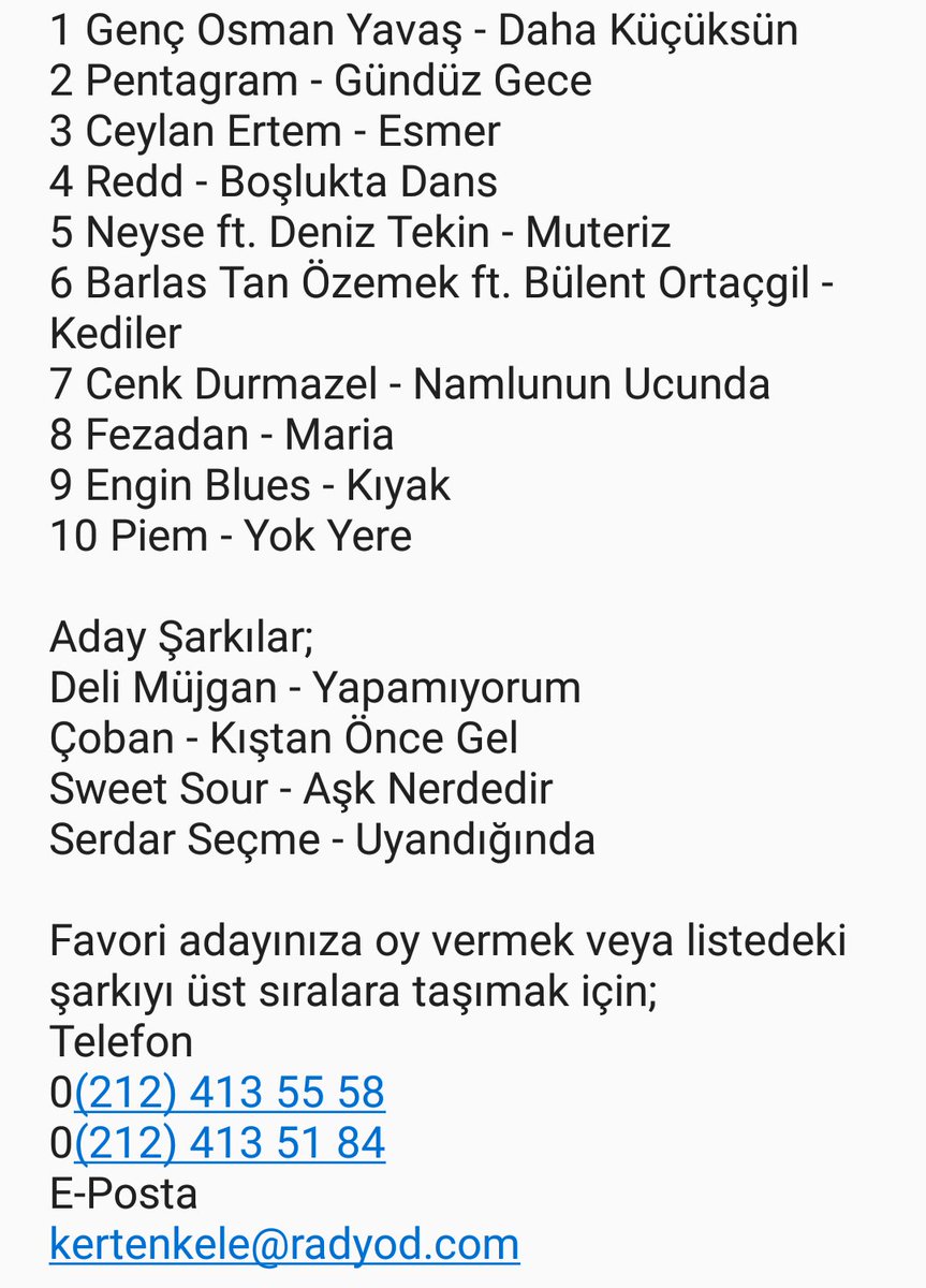 Haftanın En Sıkı 10'lusu (14-21 Ekim 2017) <a href="/rokerr/">Güven Erkin Erkal</a>