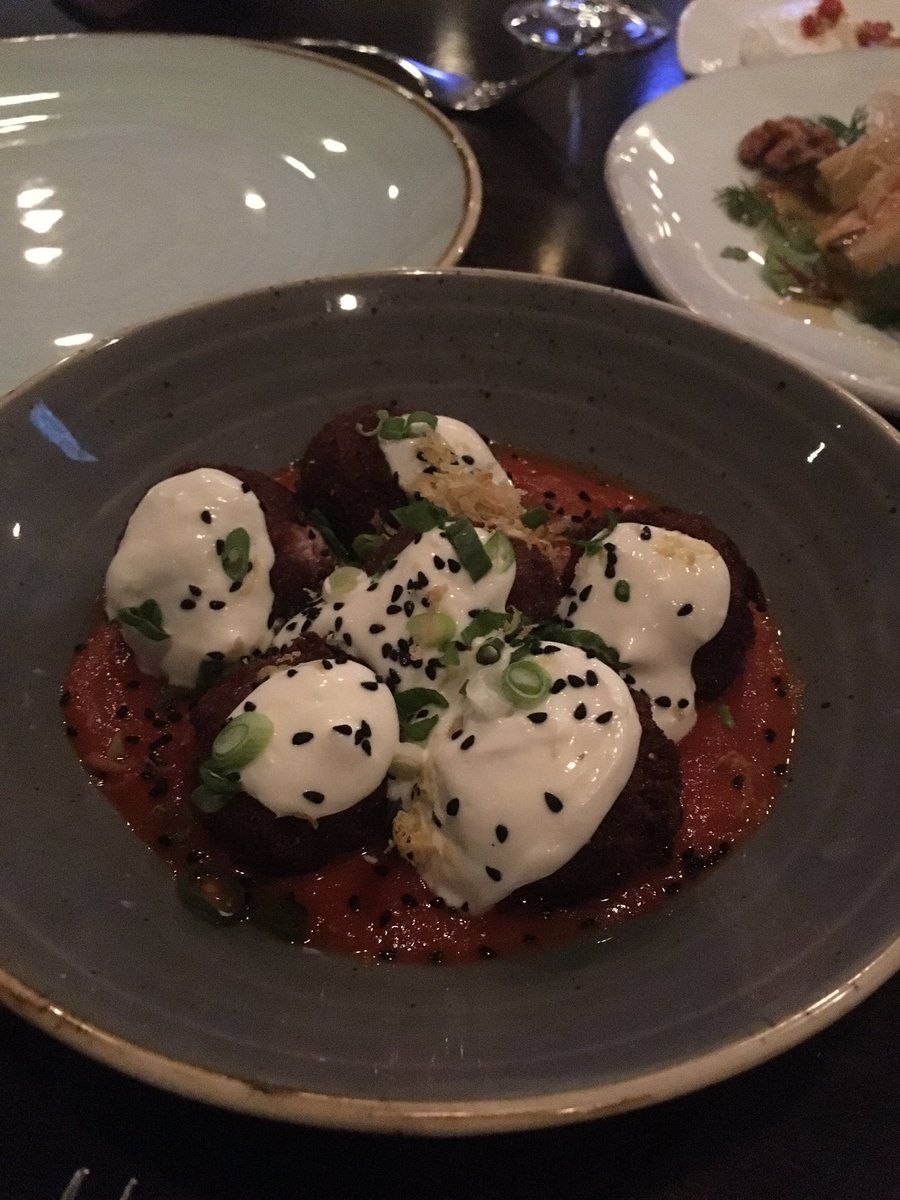 Really great lamb meatballs at <a href="/DorettaBoston/">Doretta Taverna & Ra</a> #meatball #boston