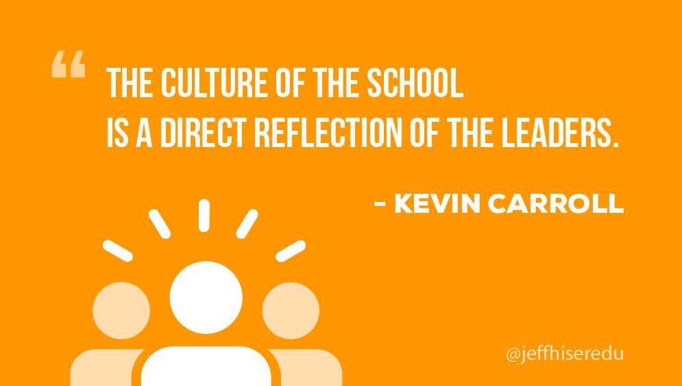 jeffhiseredu's tweet photo. A positive school culture does not occur by chance. It begins &amp; ends with leadership. Empathy, encouragement &amp; enthusiasm are key! #edchat https://t.co/h7M5a965Gx