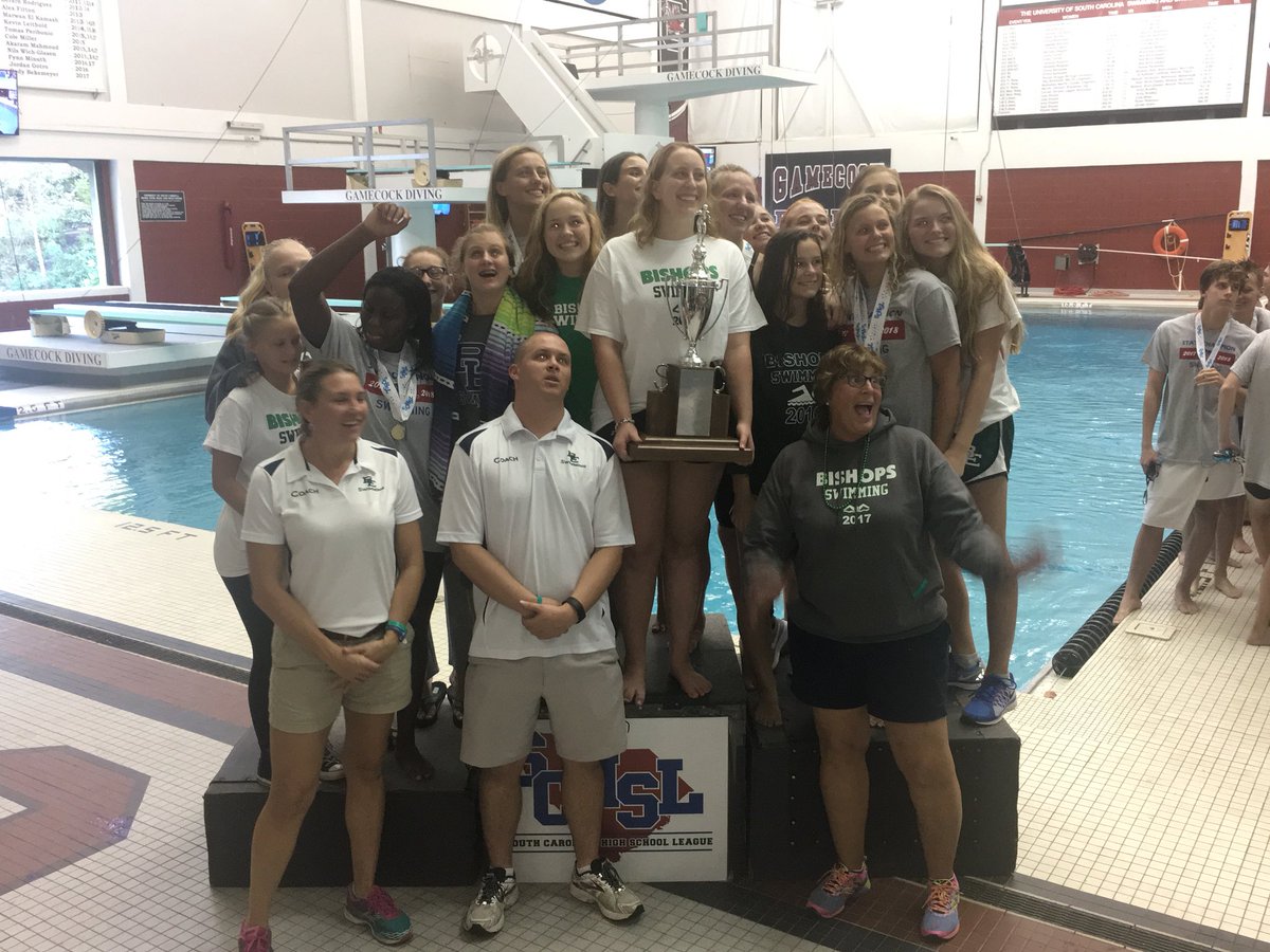 SCHSL's tweet photo. Congratulations AAA Swim Champs- Bishop England Girls @battlingbishops and St Joseph’Catholic School Boys! #Swim17 🏊🏊‍♀️🏅🏆 https://t.co/8TPZ6ugjaX