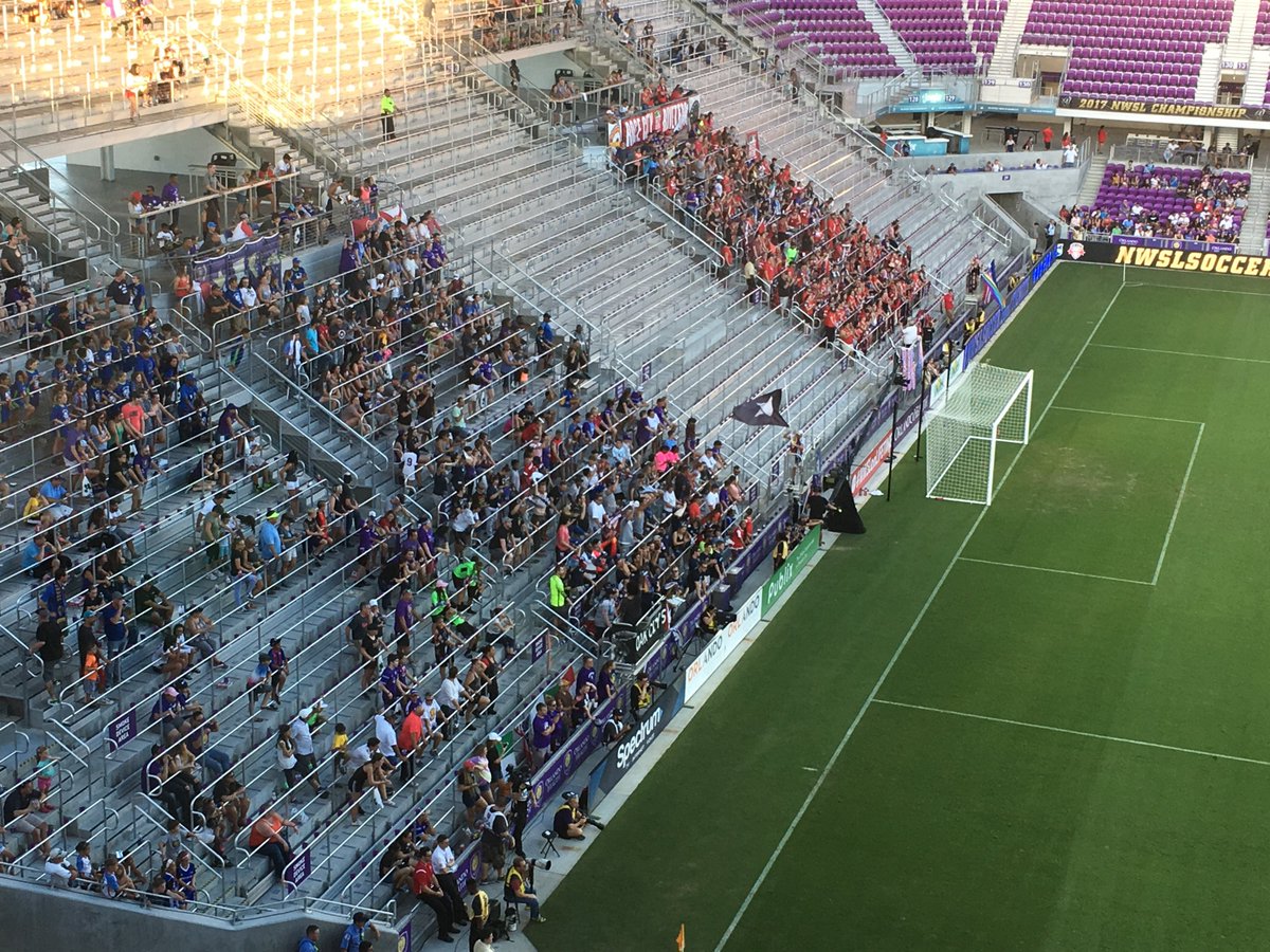 The <a href="/OCSRaleigh/">Oak City Supporters</a> fans here to support <a href="/TheNCCourage/">NC Courage</a> are making as much noise as they can, but the Courage have struggled since the goal.