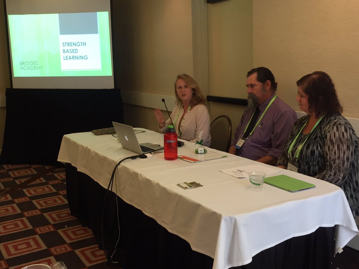 Mary McInerney, Terry Neu &amp; <a href="/MelindaGindy/">Melinda Gindy</a> lead strength-based ed forum. Mary: We can leverage #2ekids' strengths. #2eSymposium17