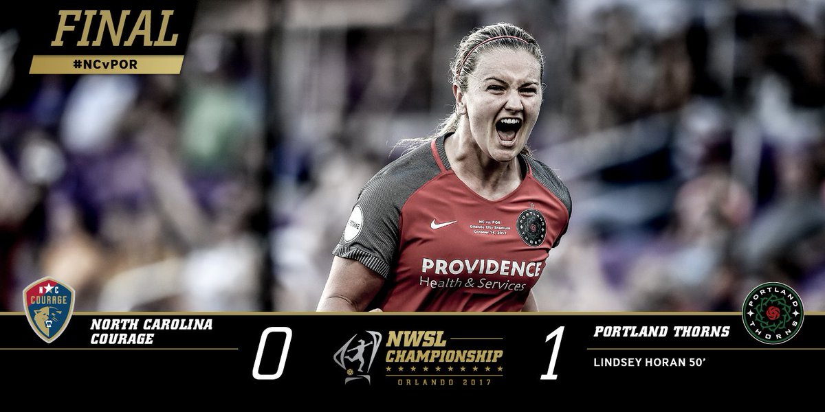National Women’s Soccer League (@nwsl) on Twitter photo FT: <a href="/ThornsFC/">Portland Thorns FC</a> win their second NWSL Championship. @Lindseyhoran11's second half goal has done it!
#NWSLChampionship | #NCvPOR | 0-1 🌹 FT: <a href="/ThornsFC/">Portland Thorns FC</a> win their second NWSL Championship. @Lindseyhoran11's second half goal has done it!
#NWSLChampionship | #NCvPOR | 0-1 🌹