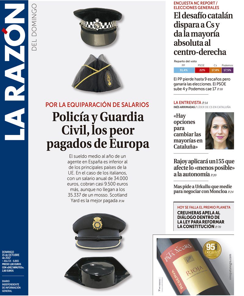 larazon_es's tweet photo. Nuestra #portada de mañana. Insistimos: #EquiparacionYA. Porque es de justicia https://t.co/U1Z7Afrgrp