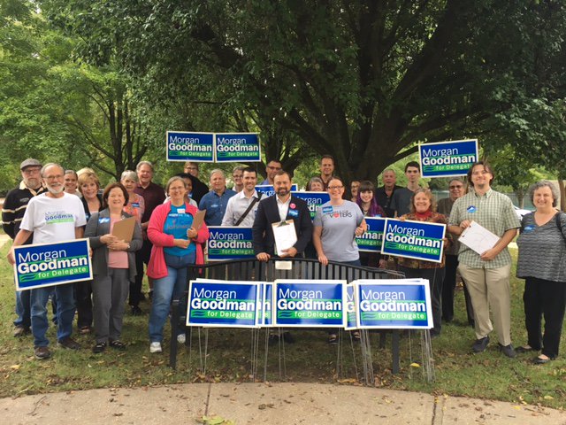 tomperriello's tweet photo. Great canvass launches this afternoon with @Stevens4Dist65 @KatieSponsler and @MorganGoodmanVA! https://t.co/ewBcipxcnc