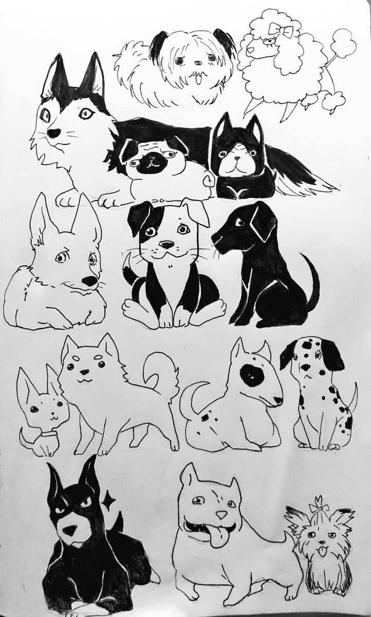 ✨#Inktober day13
?Prompt: #teeming
Still one day behind, catching up tomorrow! Also I'm totally a dog person ? sorry not sorry 
#inktober2017 #TheFrenchInktober #puppies
(More close ups on my instagram https://t.co/AusMHaCrT3 ) 