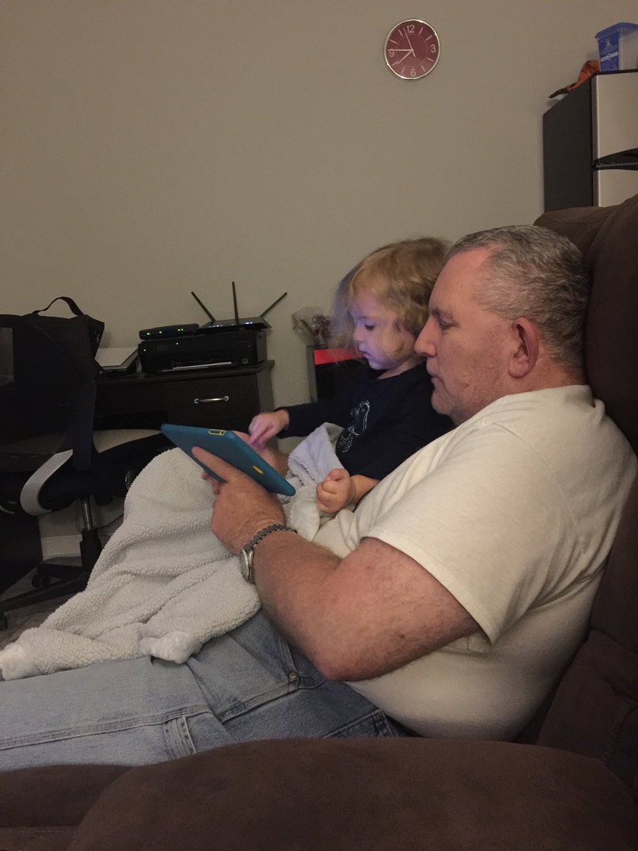 BurnerTrudi's tweet image. These two!  And Dory for the 90 gazillionth time today!!  #lovethem #poppop #firstgrand