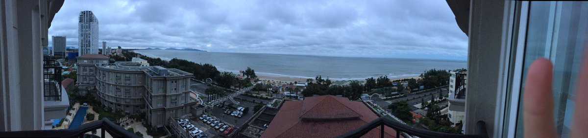 I made it! And the view from my balcony is worth the 20 hour travel! @NiagaraCHTM <a href="/NiagaraUniv/">Niagara University</a> #PowerofNiagara