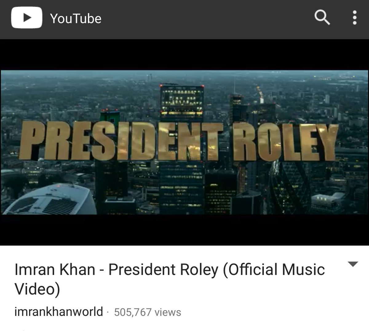 IrfanDonsaiKhan's tweet photo. Half a million views @Imrankhanworld @therealdonray #PresidentRoley #imrankhanworld @IKRECORDS https://t.co/QhqJ9rd2IS