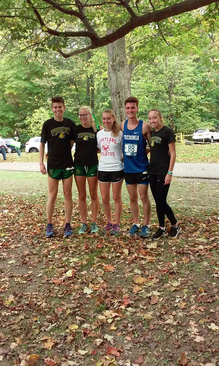 5, count em, 5 Sweet Home XC alums racing today at the U of R invite!!!!