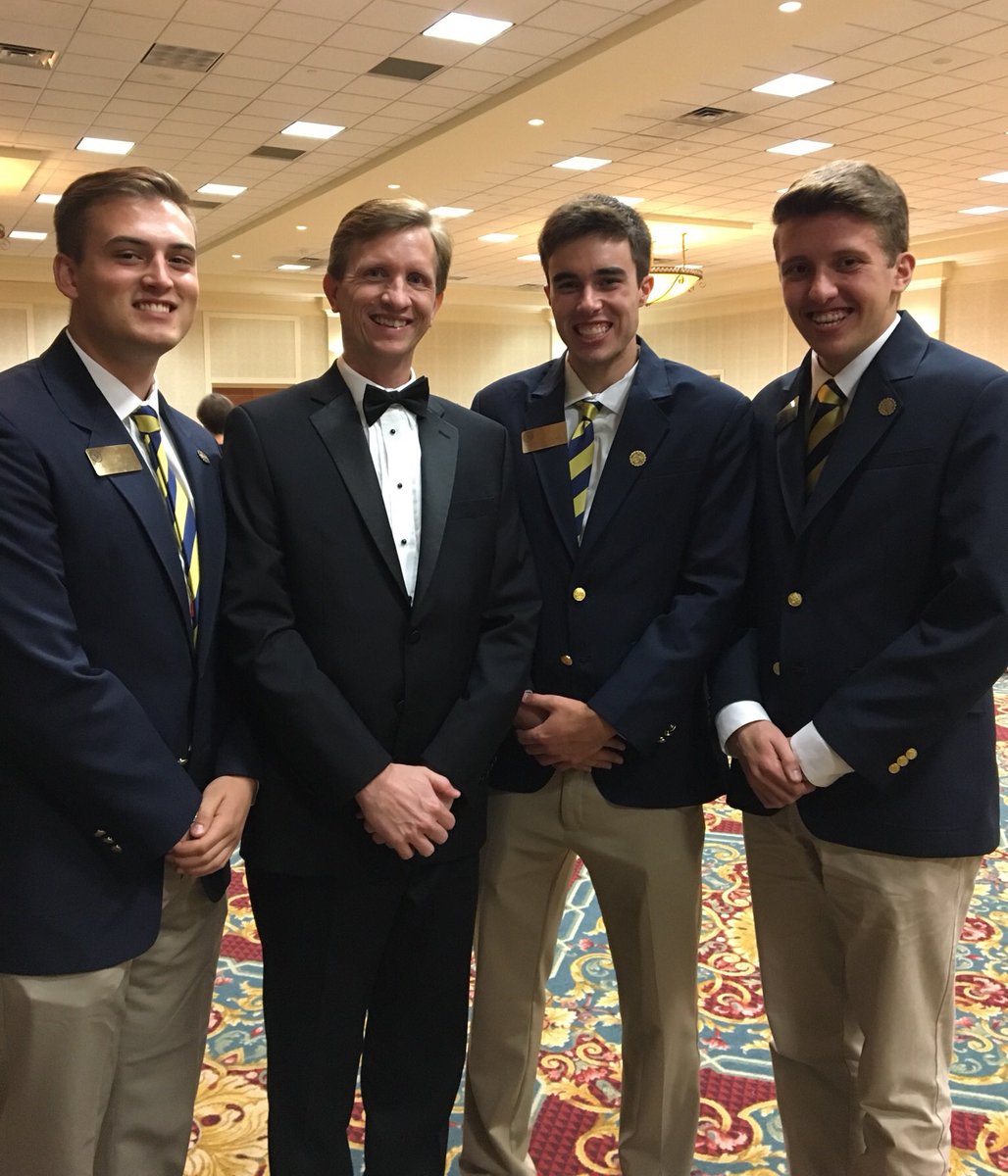Ambassadors (Left to Right) Zach Lindsey, Matthew Deibel, &amp; Andrew Adolph w/ President Wilson at the Cameos of Caring Gala #LoveUAkron