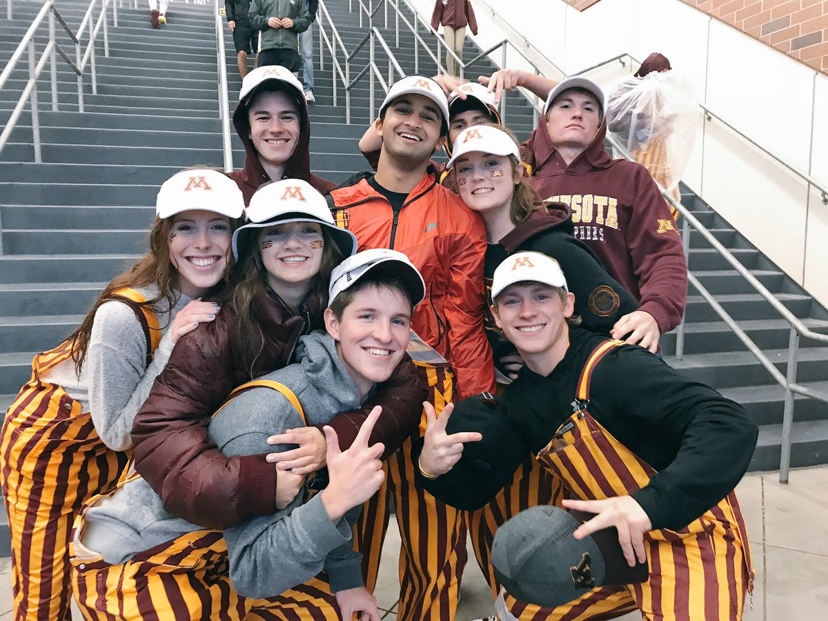 UCardUMN's tweet photo. #UMN students at the @GopherFootball game looking great in their Gopher GOLD visors! https://t.co/wRfLf7NGgg #GopherGameDay #GopherGOLD https://t.co/IS2Mb0s3FO