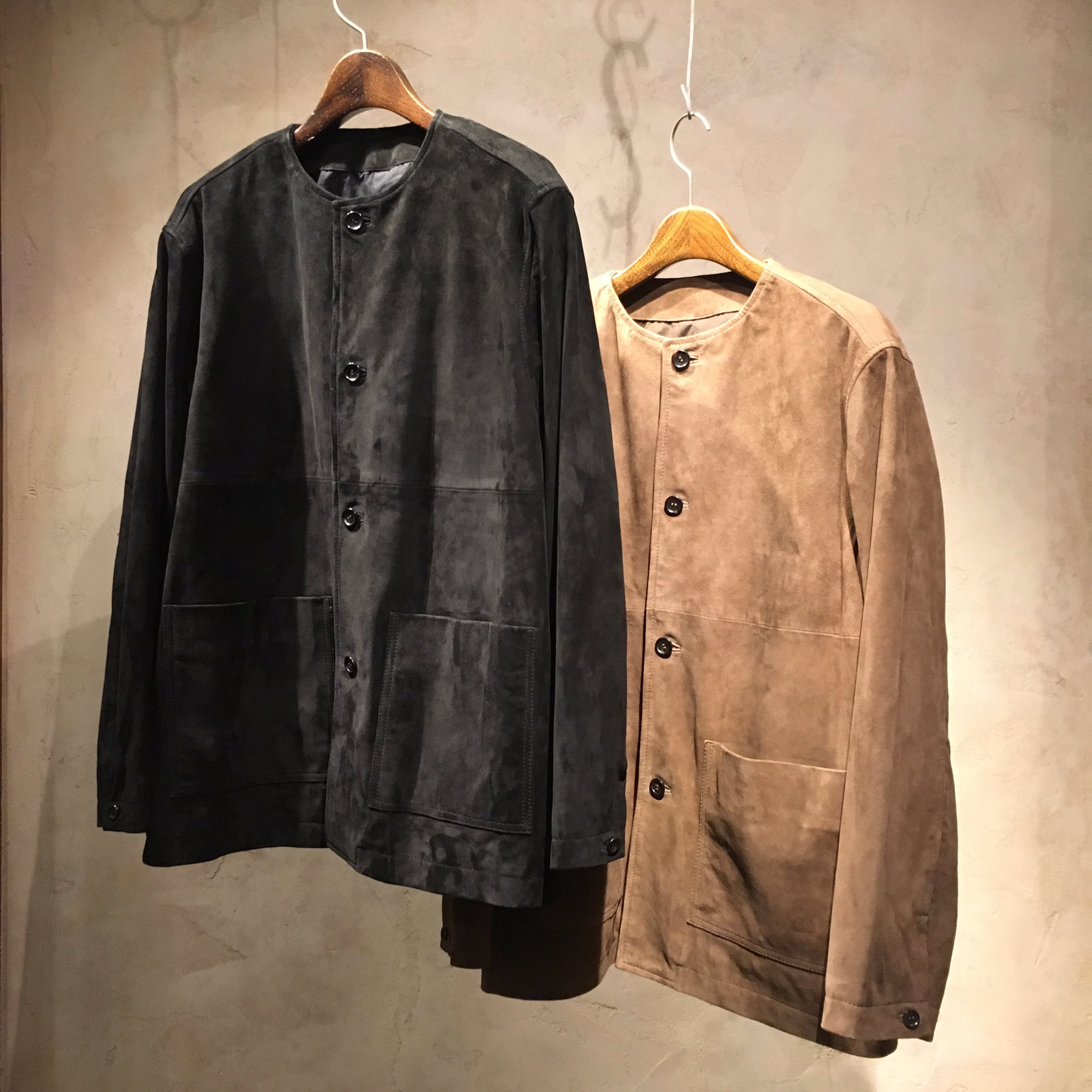 レザージャケットconfect Goat Suede Plainly Collar Jacket