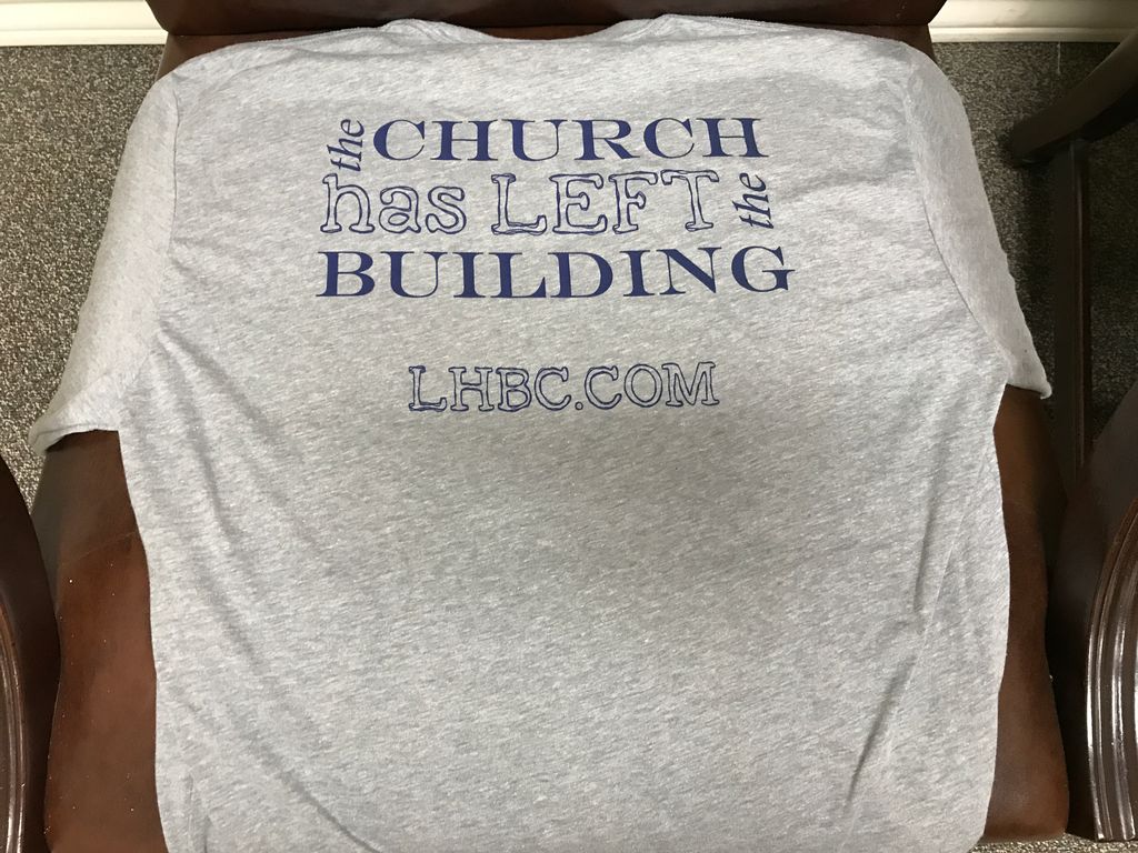 NikSchatz's tweet photo. Alright #LHBChurchDallas, our shirts are in! Grab one this weekend and go BE the church OUTSIDE the walls of the church. #HexterHowl https://t.co/HZX3lUlr6c