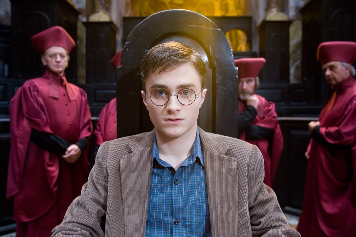 FreeformTV's tweet photo. "WITNESS FOR THE DEFENSE! ALBUS PERCIVAL WULFRIC Brian Dumbledore." Brian? Really?🤔Um...  #OrderOfThePhoenix #ScaryPotterWeekend https://t.co/b8d7NNYWG9