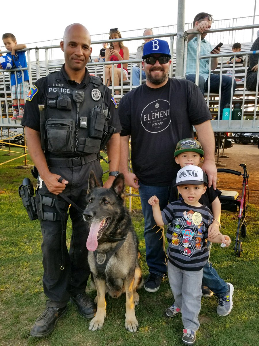 CityofOrangePOA's tweet photo. COPA families are enjoying themselves at the annual OCPCA police k-9 demonstration #OCPCA #policecanine #k9 #gloverstadium https://t.co/4NQf79dikz