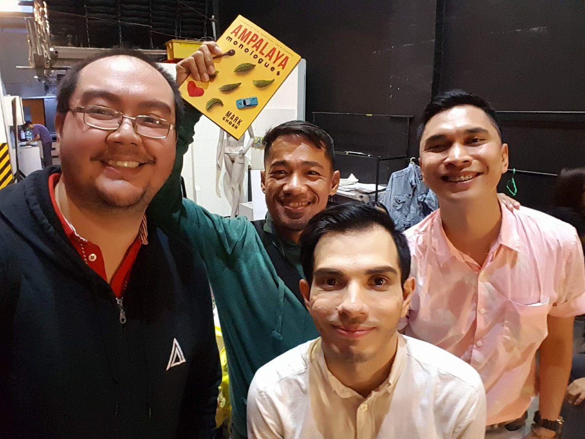 DigoAcuzar's tweet photo. Isang gabing puno ng pait at tamis ng pag-ibig w/ @unSauLicited  @GhosnMark creator of @AmpalayaM and Direk @RAMONESdave #TwoIsBitterThanOne https://t.co/wwfFdwka6u
