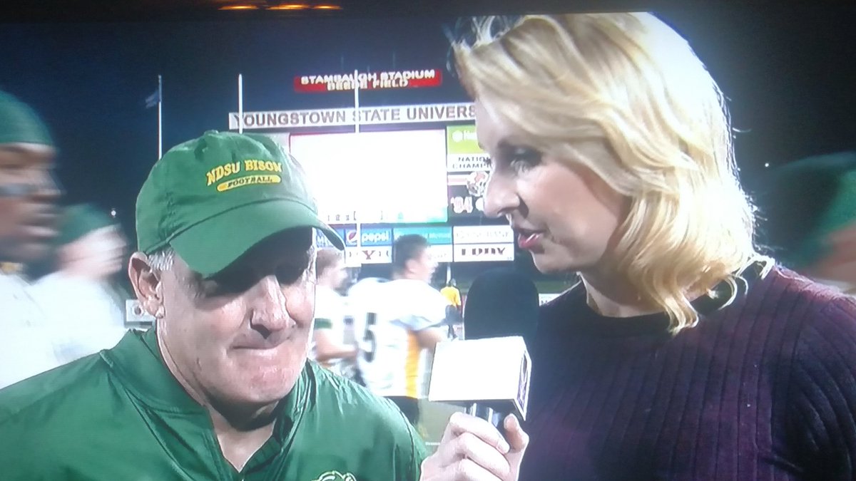 CoachTKelly's tweet photo. Former Corona/ASU Track and CC athlete @KellyBurkeSprts  covering @NDSUfootball for the @MVCsports. Great Job Kelly! https://t.co/l3o9PCYsQ0
