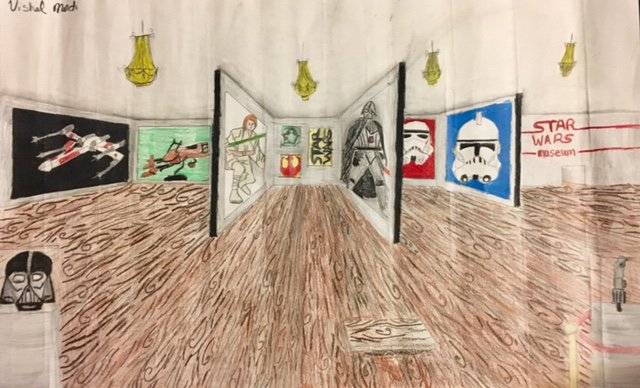 kanter481's tweet photo. Our 8th grade perspective drawings are complete... Here are some highlights #62AMS #62learns #62ART https://t.co/fIYHwxl7Qx