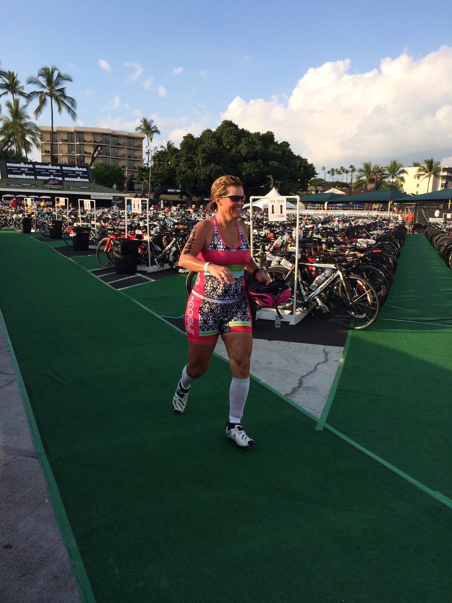303Triathlon's tweet photo. Look at that T2 smile- #BethHunt, #BouldertoKona athlete #IMKona https://t.co/lY9Dam0zQJ