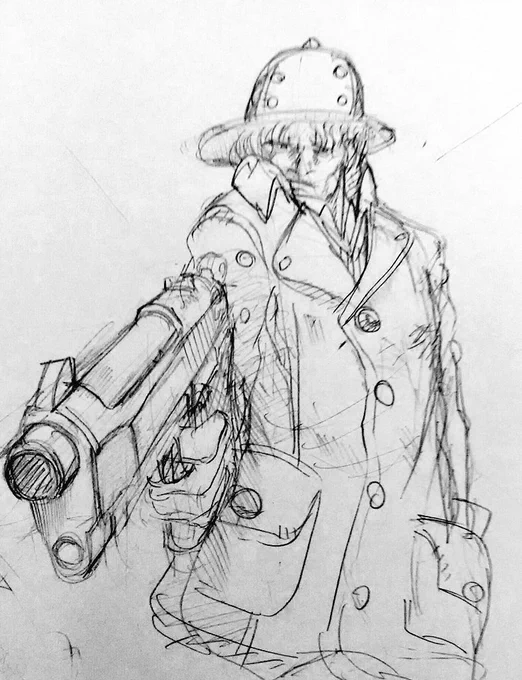 #銃口を向けるとフォローやRTが来るらしい 
こうゆう撃ち方って後で絶対どこか痛くなると思うんすよ
#落書き好きさんと繋がりたい  #ミリタリー 