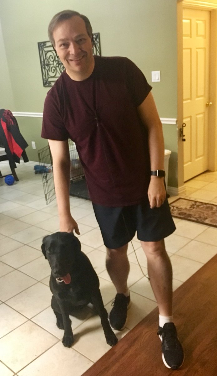 ldandersonjr's tweet photo. Iris was ready to run after I got back from my 24 hours of travels! I even got Laura to come along for 2 miles tonight! https://t.co/fSOjTictG2