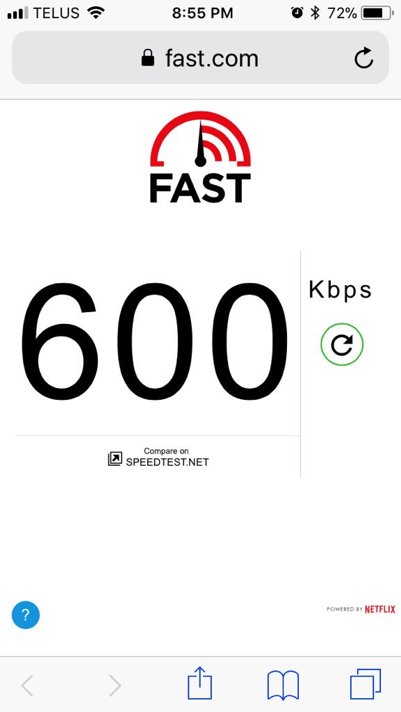 mcintyreangus's tweet photo. @Xplornet Check out this speed tonight. Every evening everyday week in week out. Shit speed. And nobody gives a shit. https://t.co/JnGEVkcLjF