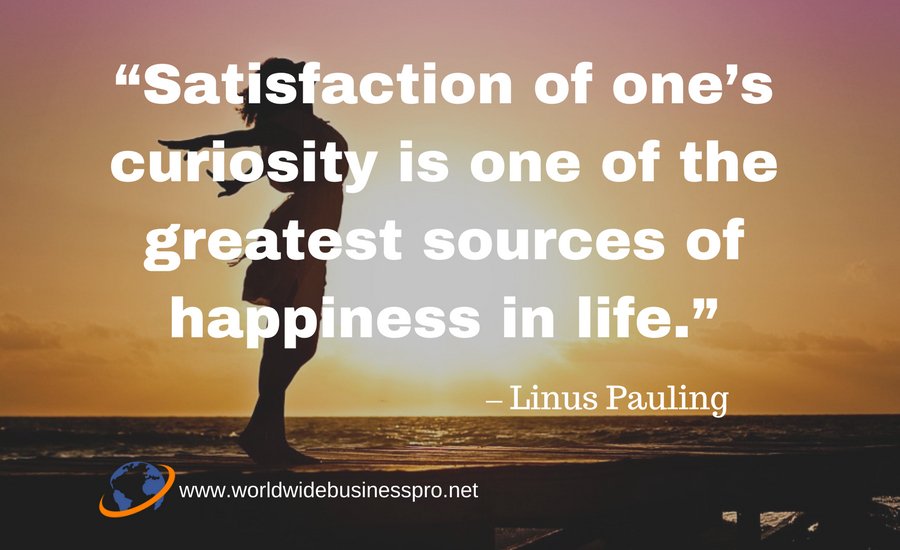wwbp2020's tweet photo. "#Satisfaction of one's #Curiosity is one of the #greatest sources of #Happiness in life."
- #Linus_Pauling https://t.co/QLpbln8NbC
