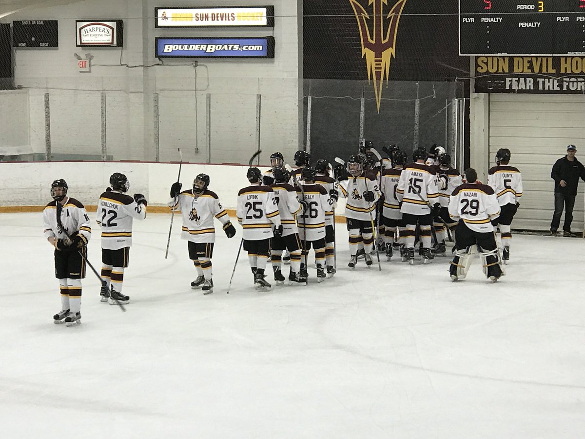 icetimesw's tweet photo. It’s a FINAL from @OceansideIce @ASU_Hockey 5 Missouri State 3 That’s a THREE GAME HOME SWEEP! https://t.co/4Fmr6qcObd