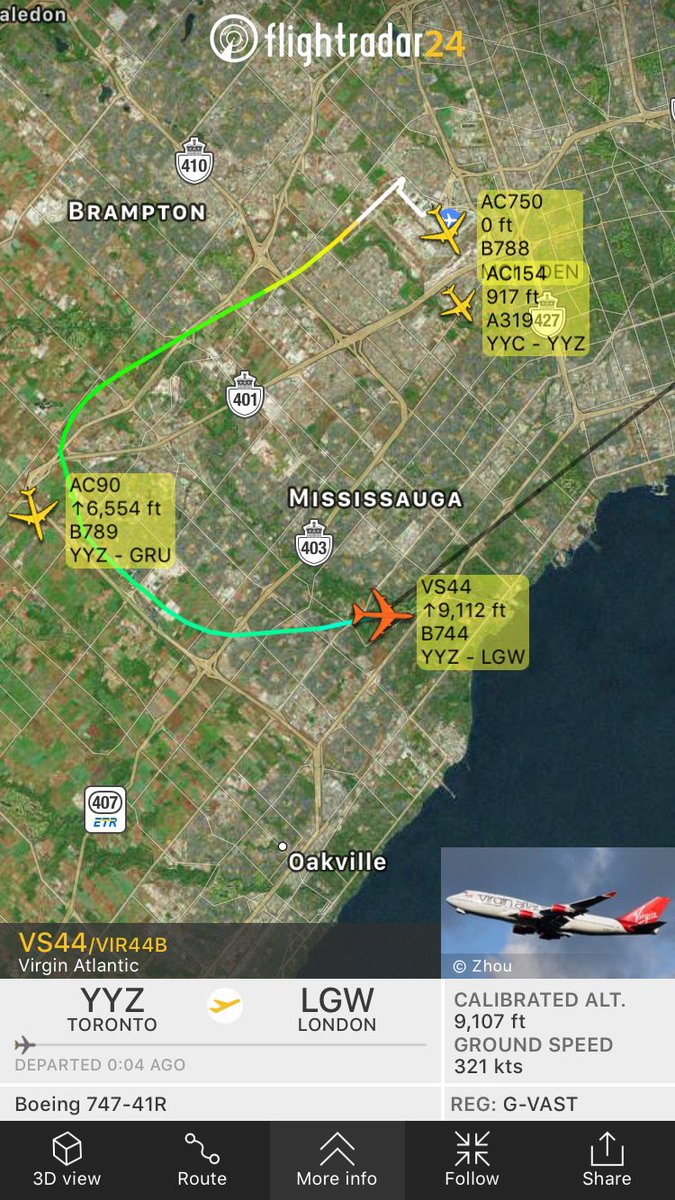 TomPodolec's tweet photo. MEDICAL DIVERSION
Virgin Atlantic #VS44 from Las Vegas just departed #Toronto runway 23 & continuing its journey to London. https://t.co/MtRB9BpUHC