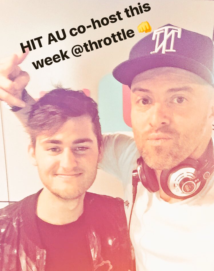 TheHitAU's tweet photo. .@throttle co-hosts #HitAU tonight! Will spin his latest w/ @wearegalantis & feature every 2017 @ARIA_Official Song Of The Yr Nominee. 10pm! https://t.co/xhttmoUaBx