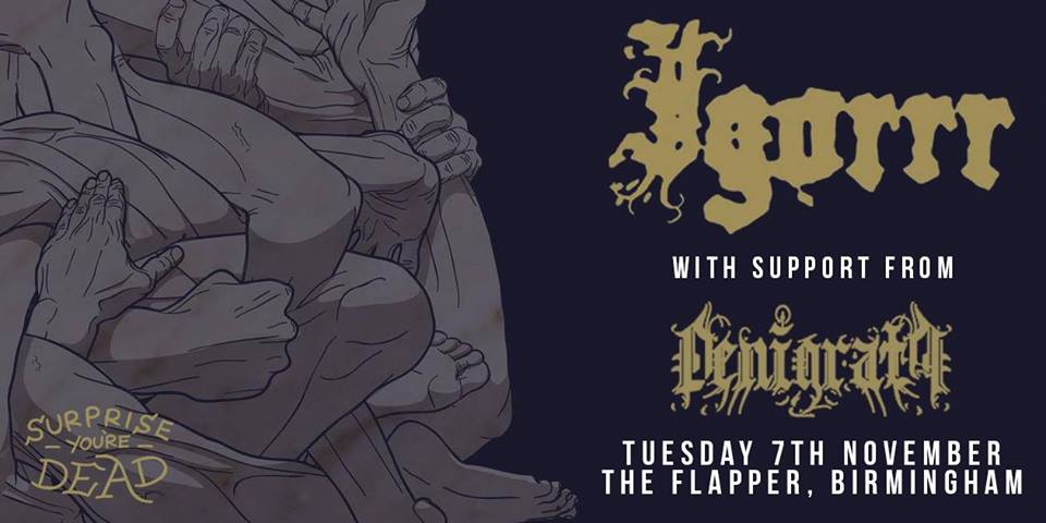 Genre-bending electronic death metal force <a href="/IgorrrBarrroque/">Igorrr</a> plays #Birmingham Tue 7 Nov! Presented by <a href="/SYD_Music/">Surprise You're Dead</a> + support <a href="/DenigrataMusic/">DENIGRATA</a>