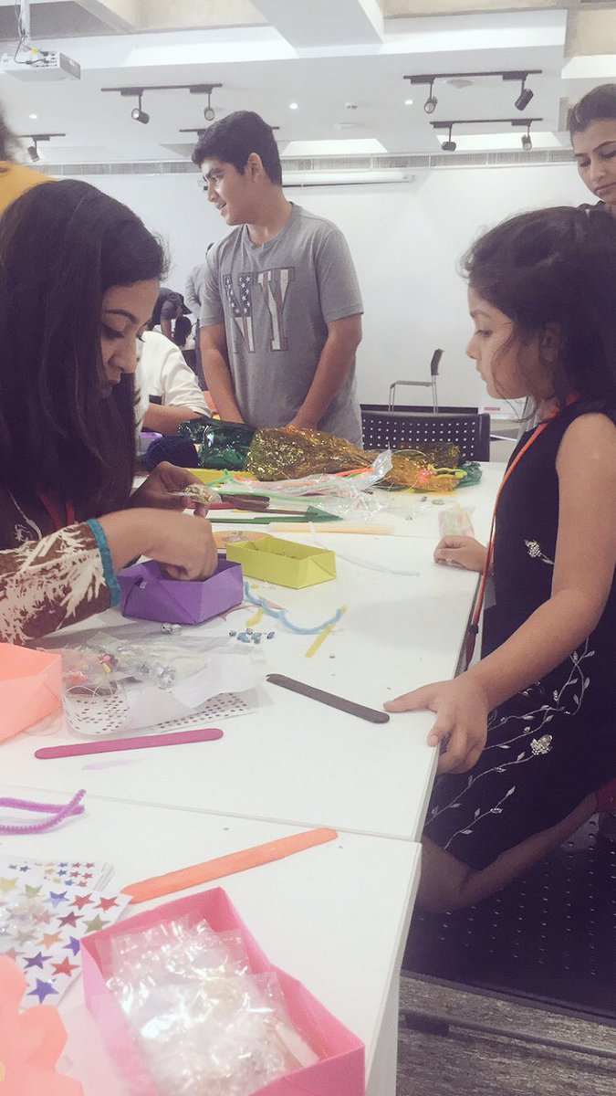 pkBritish's tweet photo. We’re busy ‘Making It at the Library’ on Day 3 of our #Makerspace sessions at #KhiLibrary. Shout out to our amazing facilitators! https://t.co/Jka9c68QFf