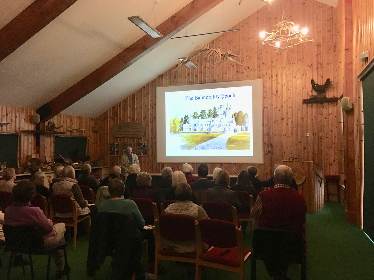 Aigas's tweet photo. We welcome @roadscholarorg on the first day of their Aigas programme. Here Sir John is lecturing on the Balmorality Epoch #learningholidays https://t.co/z0m4HH4Qls