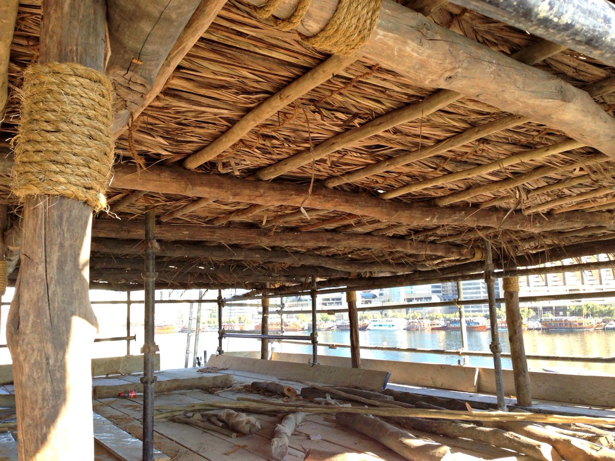 CapeReed's tweet photo. Construction is underway at Marsa Al Seef #Dubai. We are constructing heritage barasti shading structures! #MarsaAlSeef #Construction https://t.co/uaidiWwpth