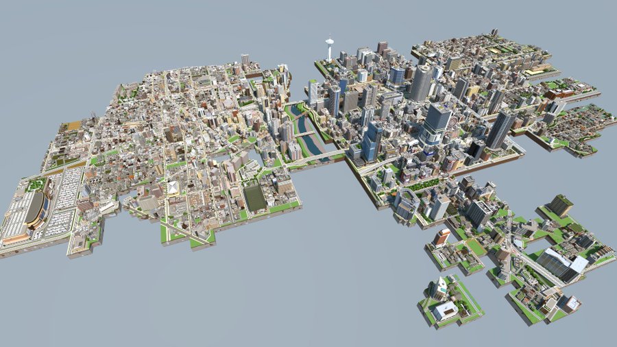 Players Recreate Several Cities Of Japan In Minecraft