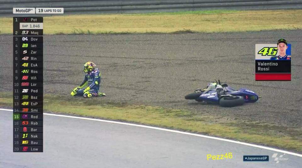 GasAMartello46's tweet photo. Non mollare mai. Noi siamo con te!! 
#ValentinoRossi
#Motegi2017
#JapaneseGP https://t.co/k5FJ0U2eT4