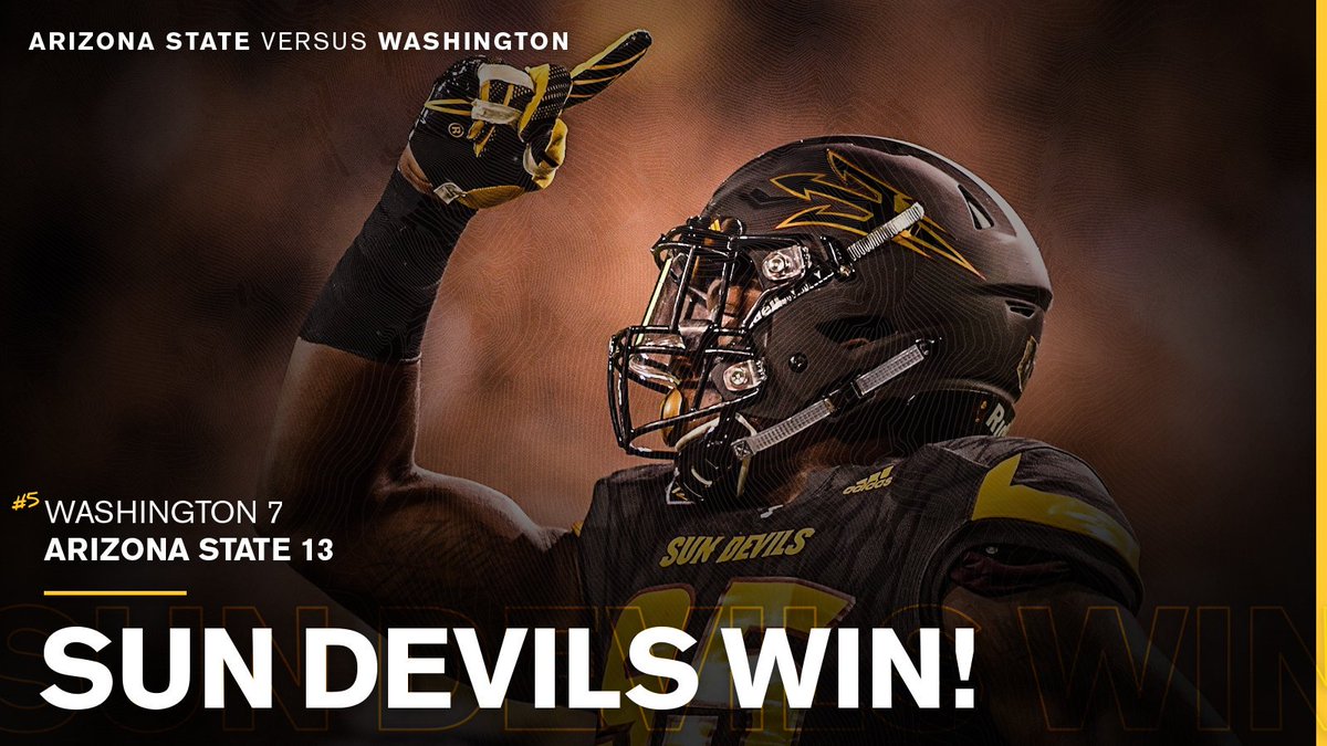fanaticsview's tweet photo. π₯π²ππ DOWN GOES WASHINGTON! Arizona State pulls off the 13-7 upset! (π½ @FootballASU) #WASHvsASU https://t.co/fwYiZjjfi2