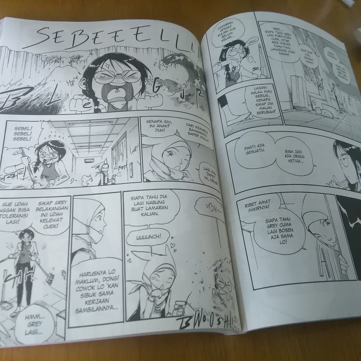 Taka Re On 誌で連載が開始された Grey Jingga のシリーズ最新作 漫画誌での連載にあわせて これまで のようなコミック ストリップ形式ではなく 一般的な連載漫画の形式を採用しています 印尼漫画 T Co S9bxxvhyll Twitter