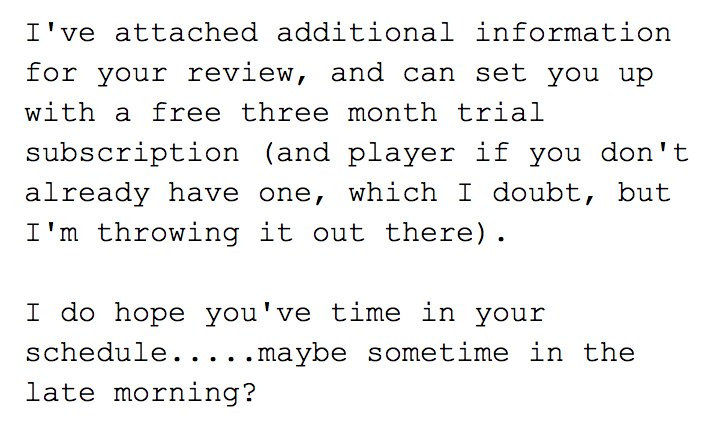 harrymccracken's tweet image. Here&apos;s how something called &quot;NetFlix&quot;--like Kozmo for Blockbuster!--was pitched to me in 2001, after I apparently ignored a call about it.
