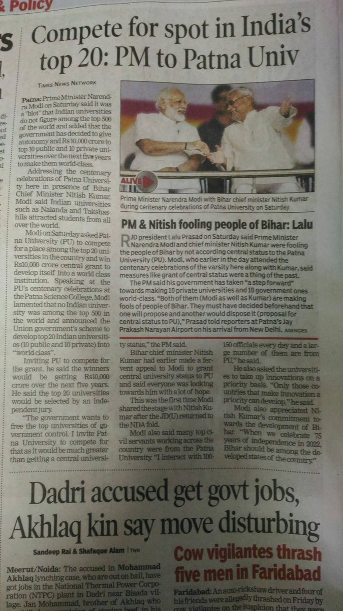 ghanttaa's tweet photo. #Universityreforms on the agenda! Need of the hour @narendramodi https://t.co/QUkbStHHcO