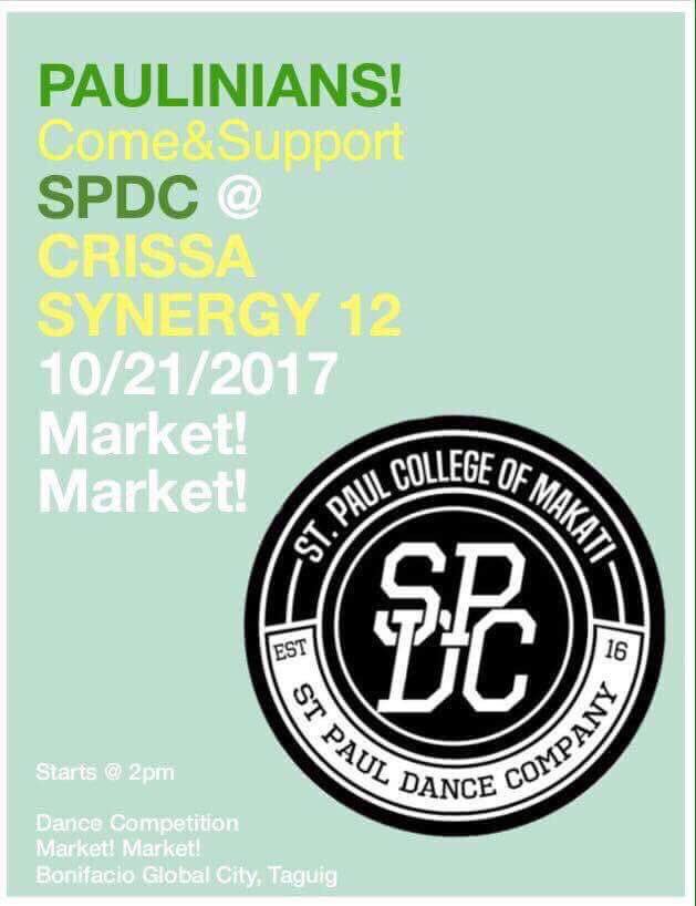 SSGOnIine's tweet photo. Paulinians! Let's show our love and support for SPDC this coming October 21, Saturday as they compete in the Crissa Synergy 12 💛💚 https://t.co/54IOigkmW6