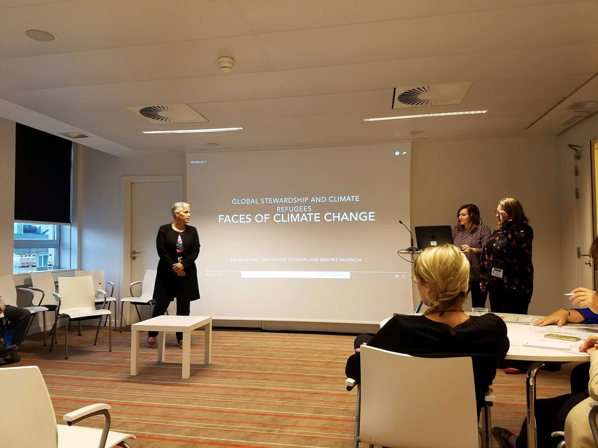 WMcIntyreMiller's tweet photo. @ChapmanCES doc students presenting in the finals for the #ILA2017brussels student case competition! https://t.co/VMfSQ2VtOw